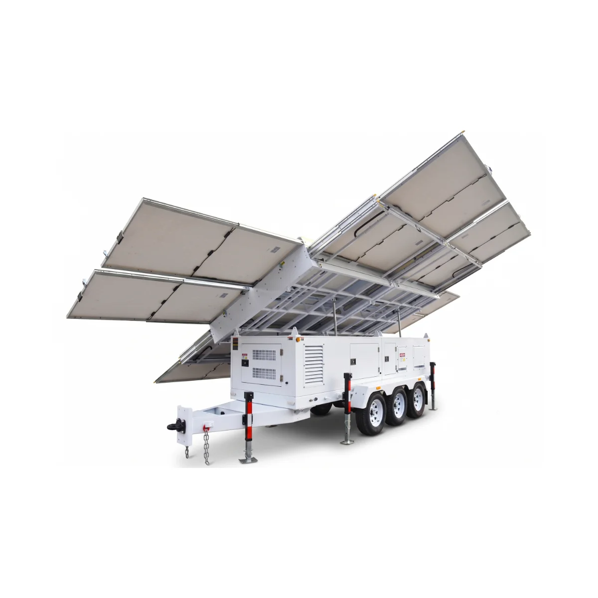 Mobilna wieża zasilania solarnego MSOL48 widok od tyłu