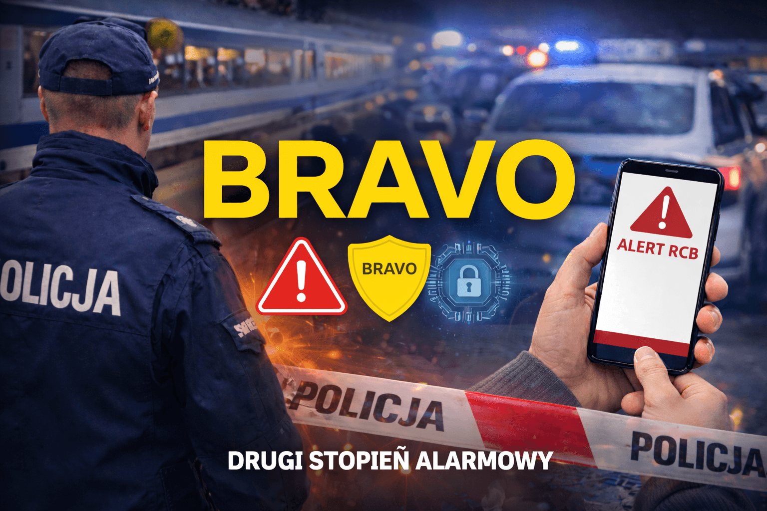 Aktualny poziom zagrożenia terrorystycznego w Polsce: drugi stopień alarmowy BRAVO i BRAVO-CRP obowiązuje na całym terytorium kraju