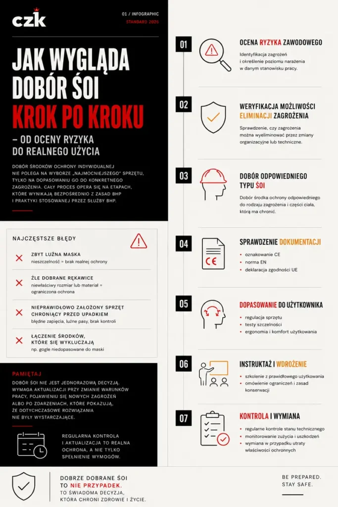 jak wygląda dob&oacute;r środk&oacute;w ochrony indywidualnej