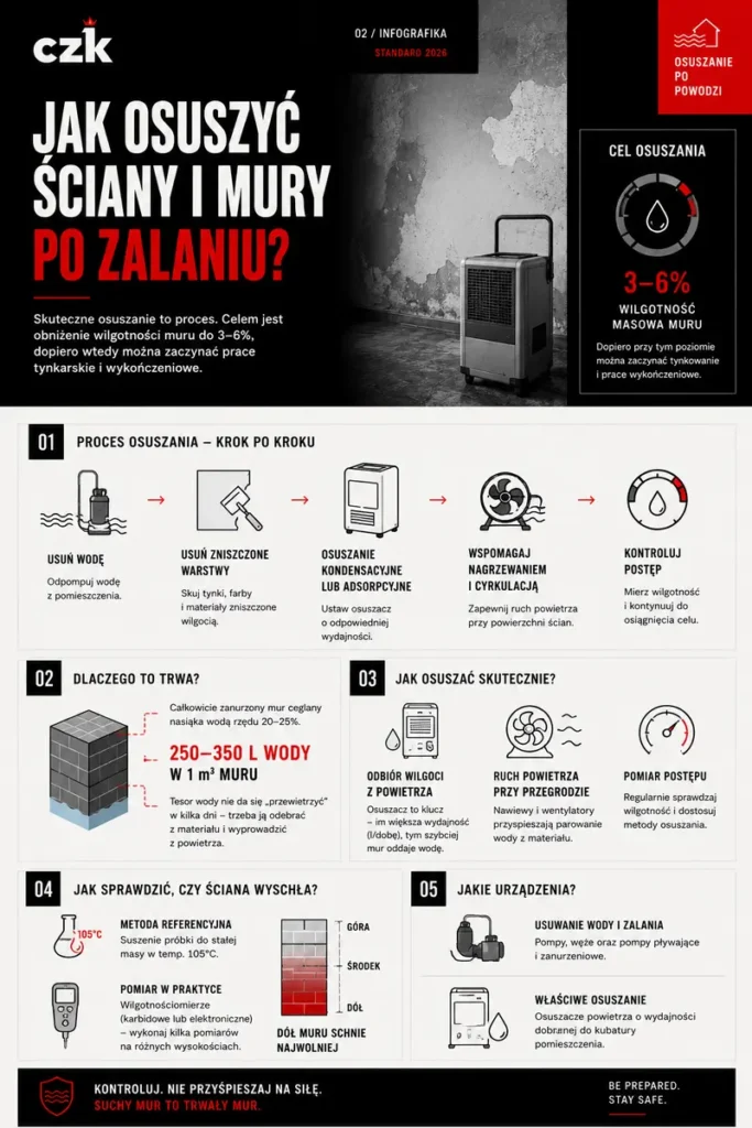 jak osuszyć ściany i mury po zalaniu